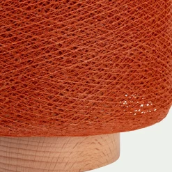 Lampe Chambre Enfant|Commode Enfant*alinea Lampe à poser en hêtre H16cm - cuivre tanné Rouge