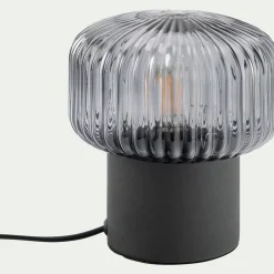 Lampe À Poser*alinea Lampe à poser en verre D16cm - Noir