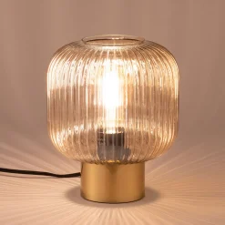 Lampe À Poser*alinea Lampe à poser en verre D20cm - ambré Marron