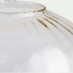 Lampe À Poser*alinea Lampe à poser en verre strié D27cm - Transparent