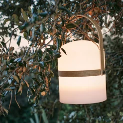 Luminaire Exterieur|Lampe Et Lampadaire D'Extérieur*alinea Lampe à poser extérieur nomade H26,50xD14,50cm - Blanc