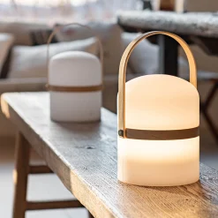 Luminaire Exterieur|Lampe Et Lampadaire D'Extérieur*alinea Lampe à poser extérieur nomade H26,50xD14,50cm - Blanc