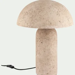 Lampe De Chevet|Lampe À Poser*alinea Lampe à poser électrifiée en céramique et papier mâché H31cm - Beige