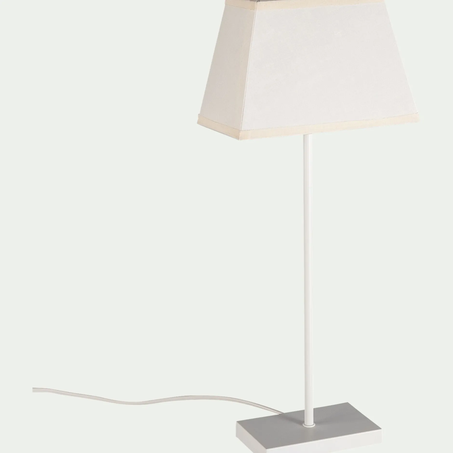 Lampe De Chevet|Lampe À Poser*alinea Lampe à poser électrifiée en coton H47cm - Blanc