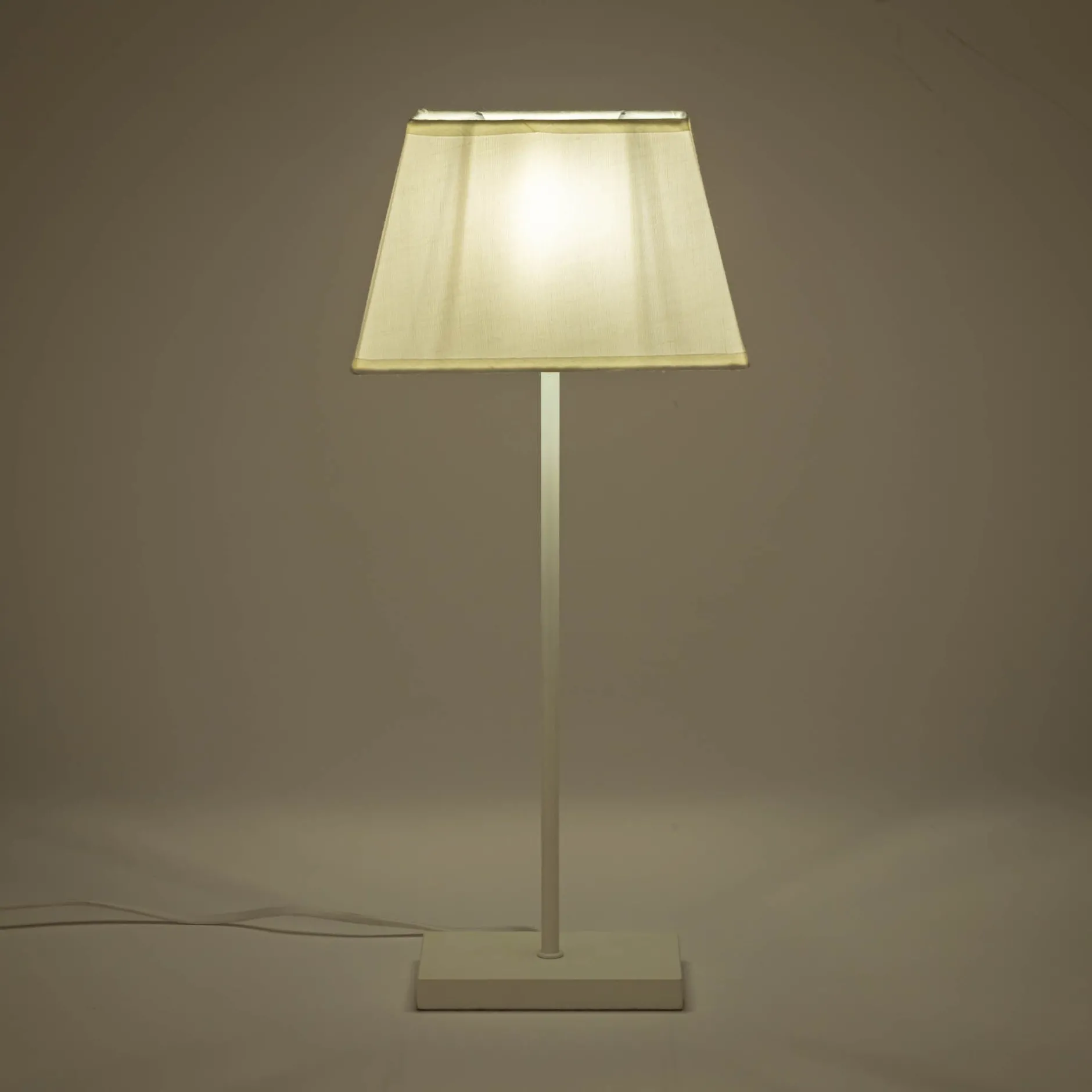 Lampe De Chevet|Lampe À Poser*alinea Lampe à poser électrifiée en coton H47cm - Blanc