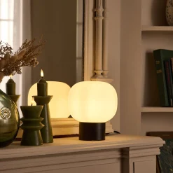 Lampe À Poser*alinea Lampe à poser électrifiée en verre et en fer - Noir