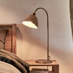 Lampe À Poser*alinea Lampe à poser électrifiée en métal et jonc de mer H68cm - Doré