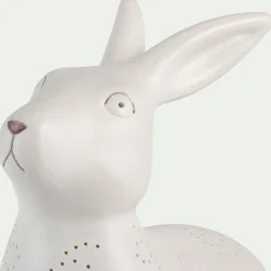 Lampe Chambre Enfant|Commode Enfant*alinea Lampe à poser électrifiée forme lapin en porcelaine H26,5cm - Blanc