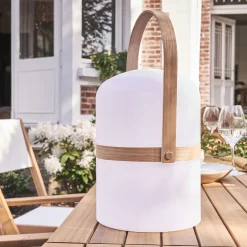 Luminaire Exterieur|Lampe Et Lampadaire D'Extérieur*alinea Lampe à poser pour l'extérieur H36xD18cm - Blanc