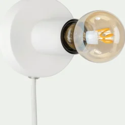 Applique Murale*alinea Lampe applique en métal D10xH9cm Blanc