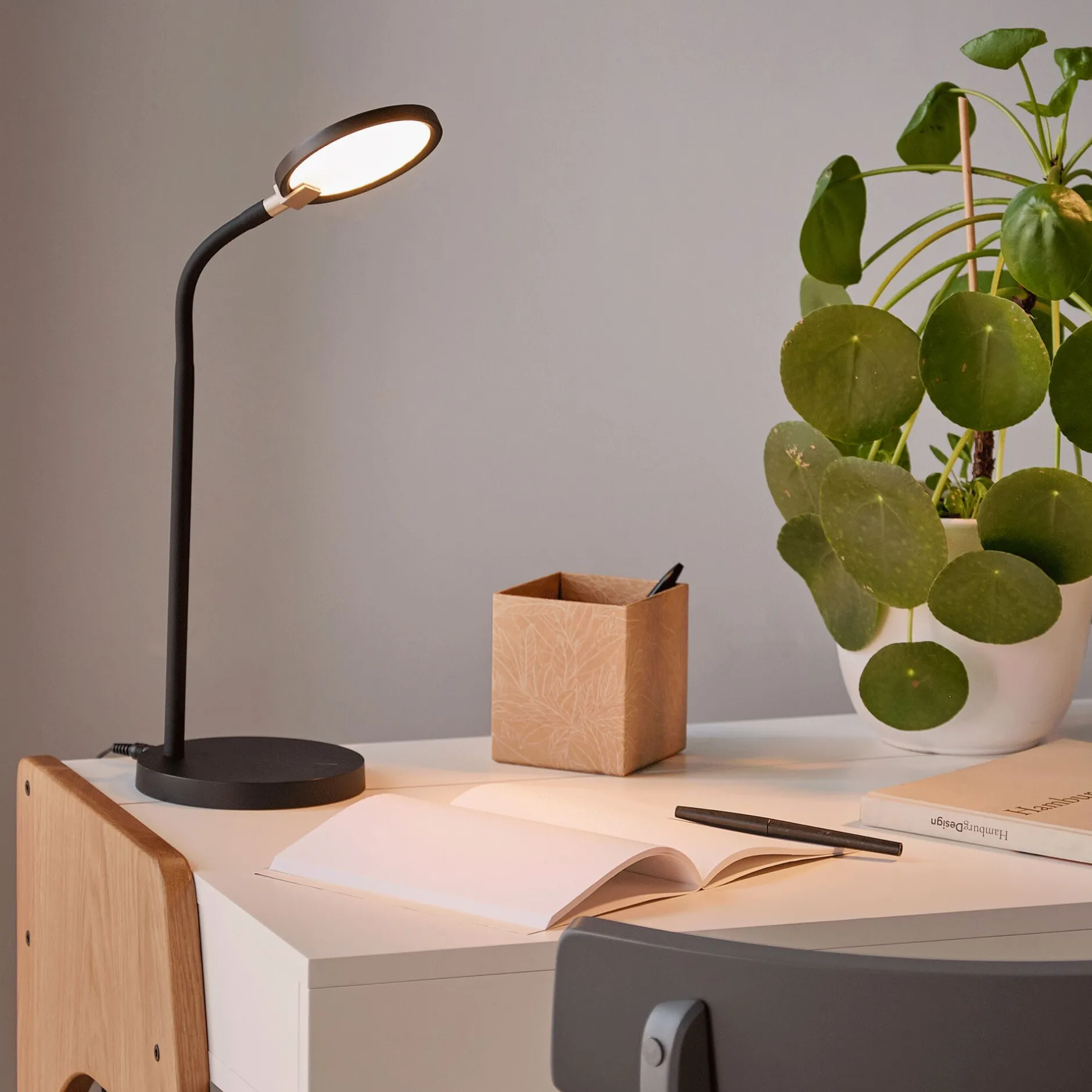 Lampe De Bureau|Lampe À Poser*alinea Lampe de bureau avec variateur H31,50cm - Noir