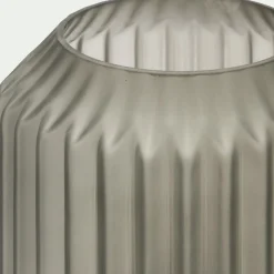 Lampe De Chevet|Lampe De Bureau*alinea Lampe de table en verre et acier H17cm - Gris