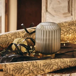 Lampe De Chevet|Lampe De Bureau*alinea Lampe de table en verre et acier H17cm - Gris