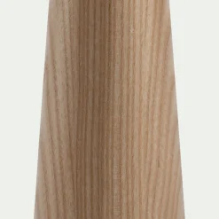 Lampe À Poser*alinea Lampe en bois clair et coton - noir Blanc