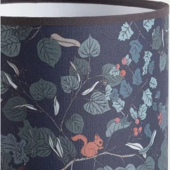 Matelas Enfant|Lampe Chambre Enfant*alinea Lampe en cotonnette motif Bosquet - bleu D18xH30cm