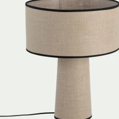 Lampe De Chevet|Lampe À Poser*alinea Lampe en lin calandré - H40cm Naturel