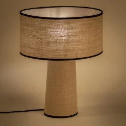 Lampe De Chevet|Lampe À Poser*alinea Lampe en lin calandré - H40cm Naturel