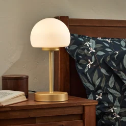 Lampe À Poser*alinea Lampe électrifiée tactile en acier et verre H29cm - Doré