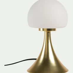Lampe À Poser*alinea Lampe tactile en métal et verre D14,6xH26cm - Doré