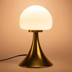 Lampe À Poser*alinea Lampe tactile en métal et verre D14,6xH26cm - Doré
