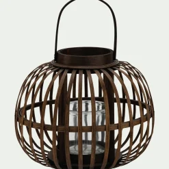 Lanterne*alinea Lanterne en bambou H26cm - Marron