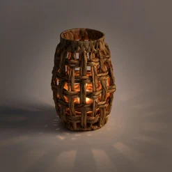 Lanterne*alinea Lanterne en jacinthe d'eau H28cm - Naturel