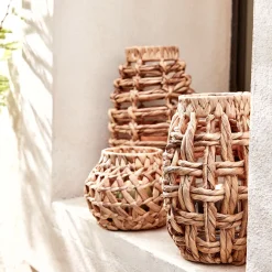 Lanterne*alinea Lanterne en jacinthe d'eau H28cm - Naturel