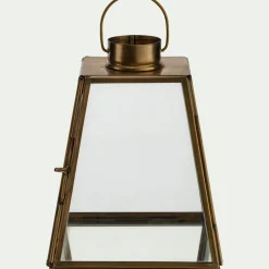 Lanterne|Bougie Et Photophore De Noël*alinea Lanterne miniature en verre et fer H14cm - Doré