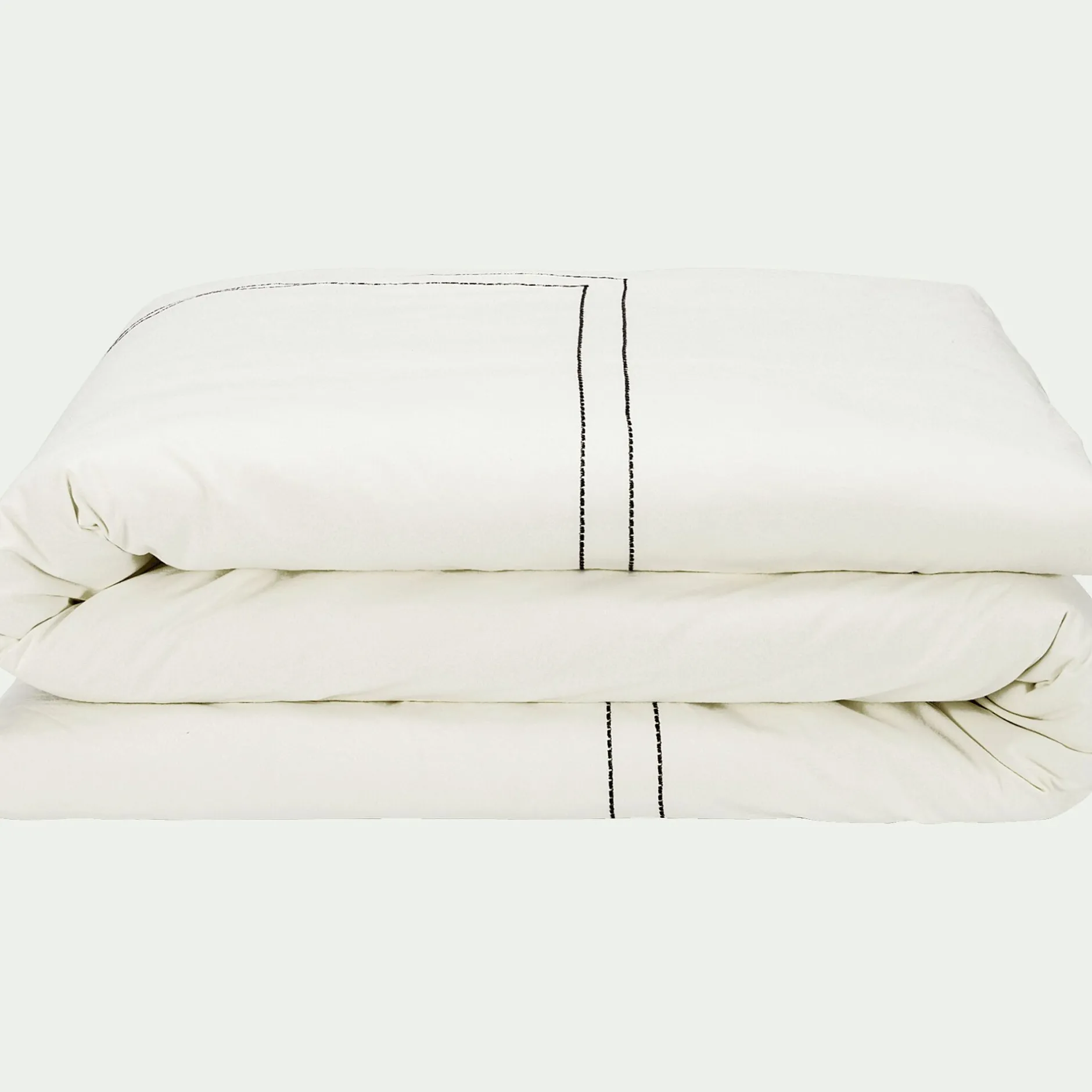 Parure De Lit*alinea Linge de lit brodé en coton lavé - ventoux Blanc