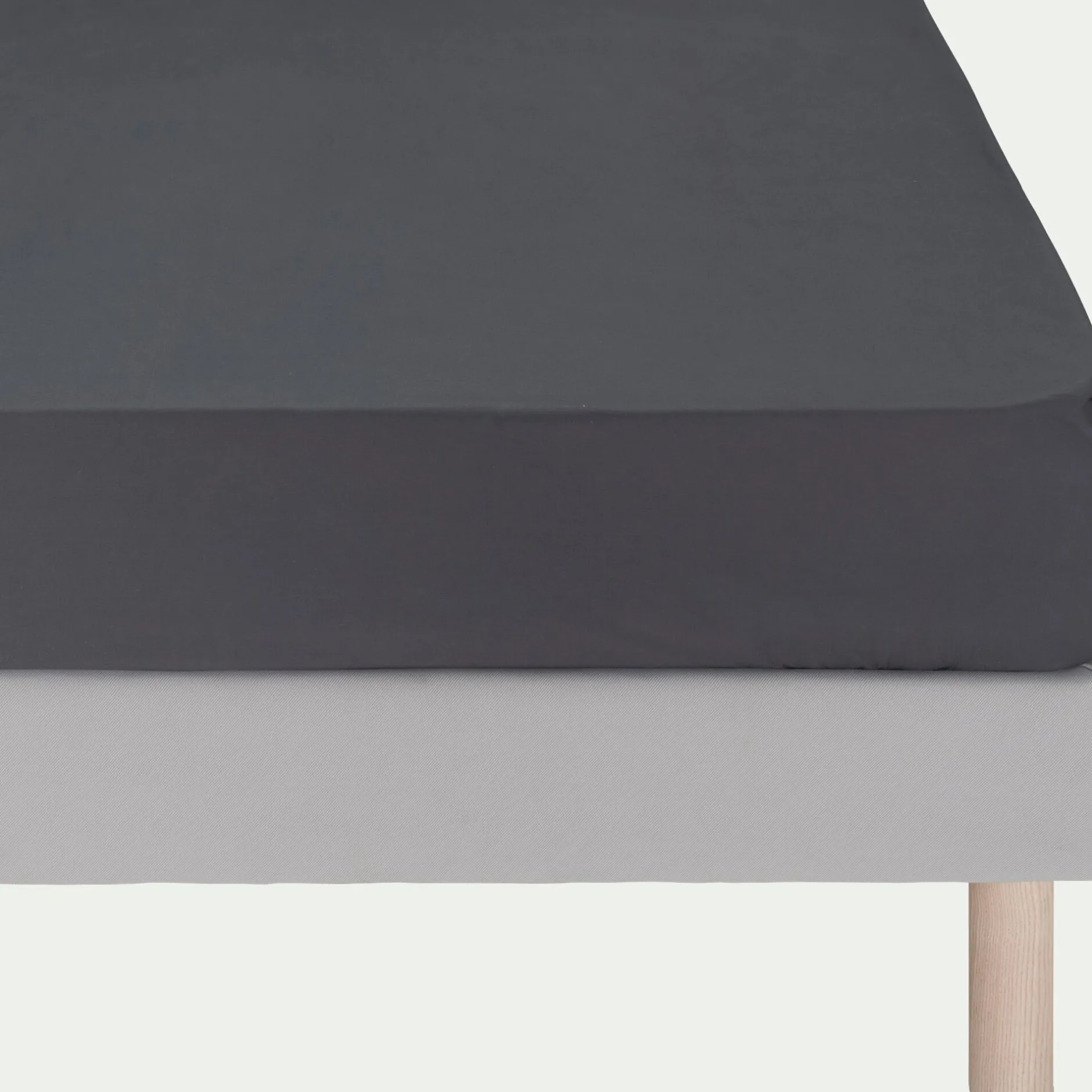 Parure De Lit*alinea Linge de lit uni en coton - ardoise Gris