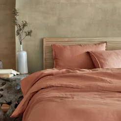 Parure De Lit*alinea Linge de lit uni en lin lavé - brun rustrel Marron