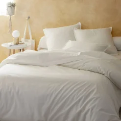 Parure De Lit*alinea Linge de lit uni en percale de coton - Blanc