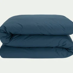 Parure De Lit*alinea Linge de lit uni en percale de coton - figuerolles Bleu