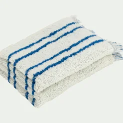 Serviette Invité*alinea Linge de toilette à rayures en coton - Bleu