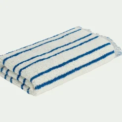 Serviette Invité*alinea Linge de toilette à rayures en coton - Bleu