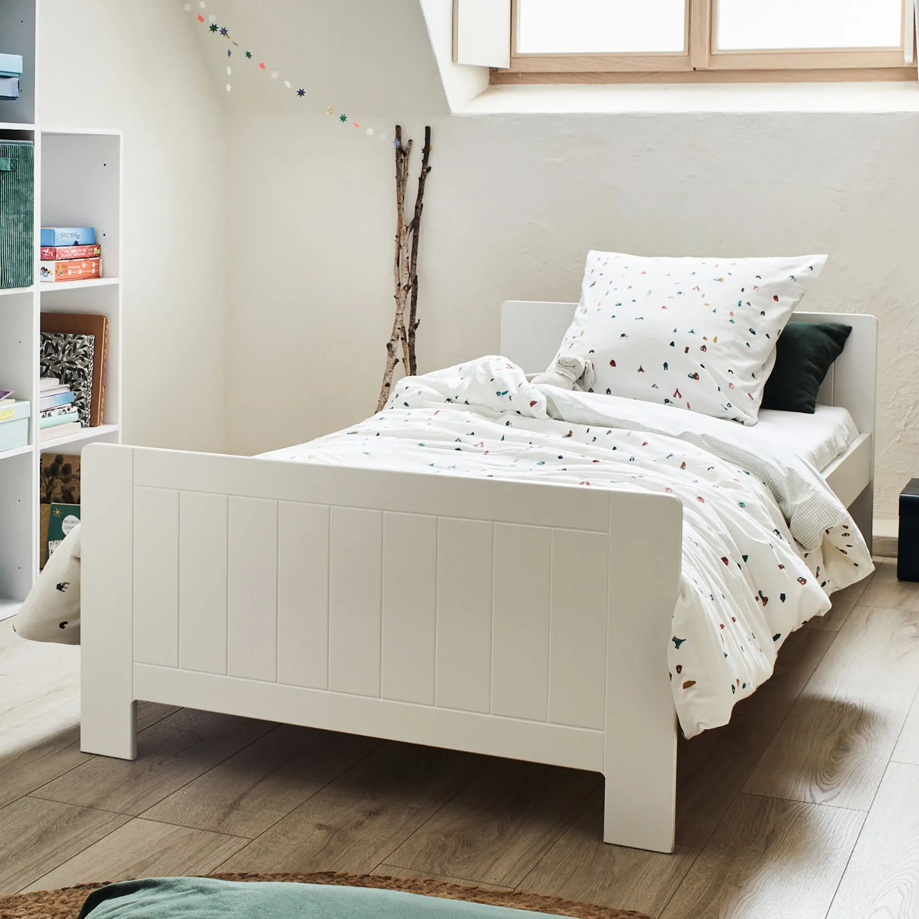 Lit Enfant|Lit Enfant*alinea Lit 1 place enfant en bois 90x200cm - Blanc