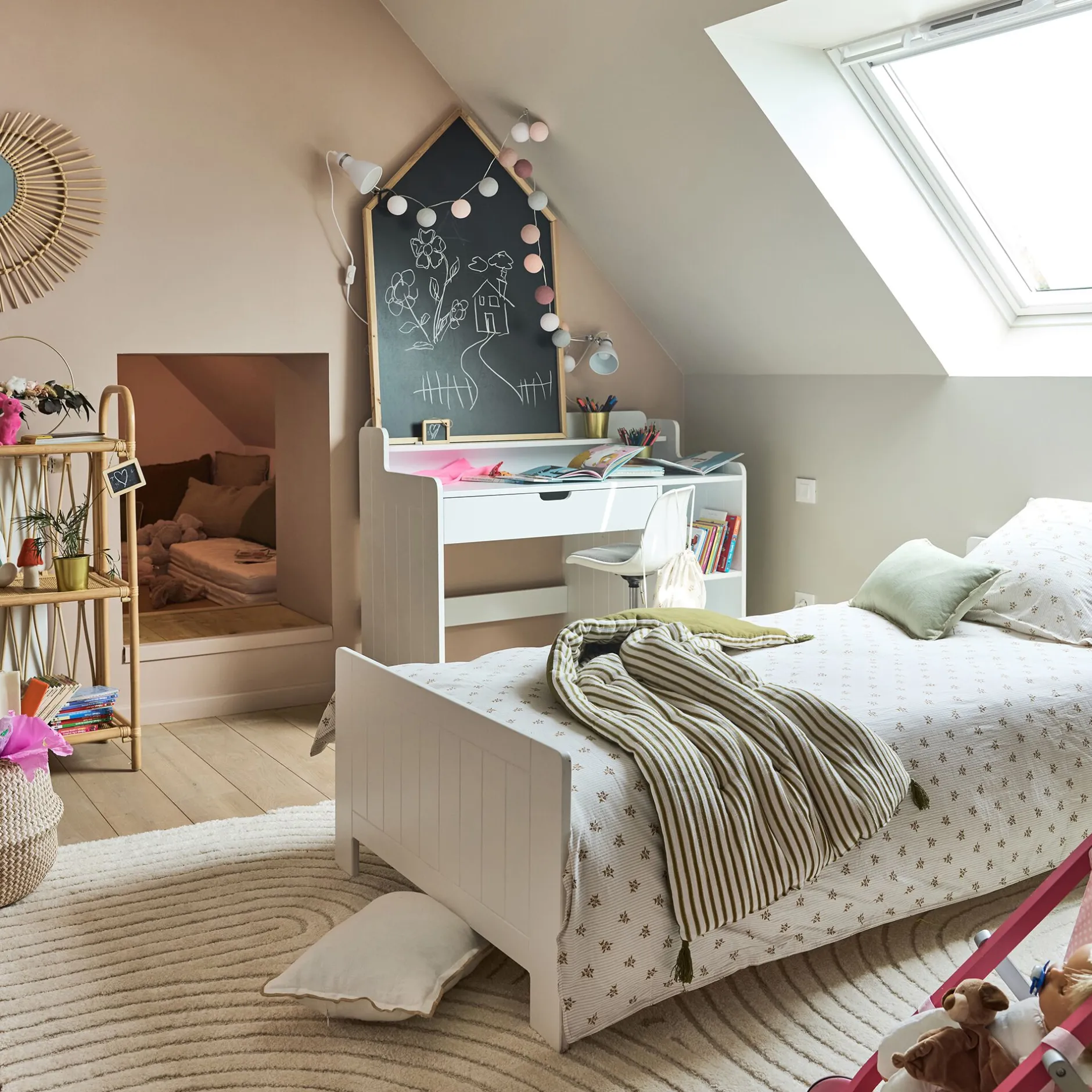 Lit Enfant|Lit Enfant*alinea Lit 1 place enfant en bois 90x200cm - Blanc