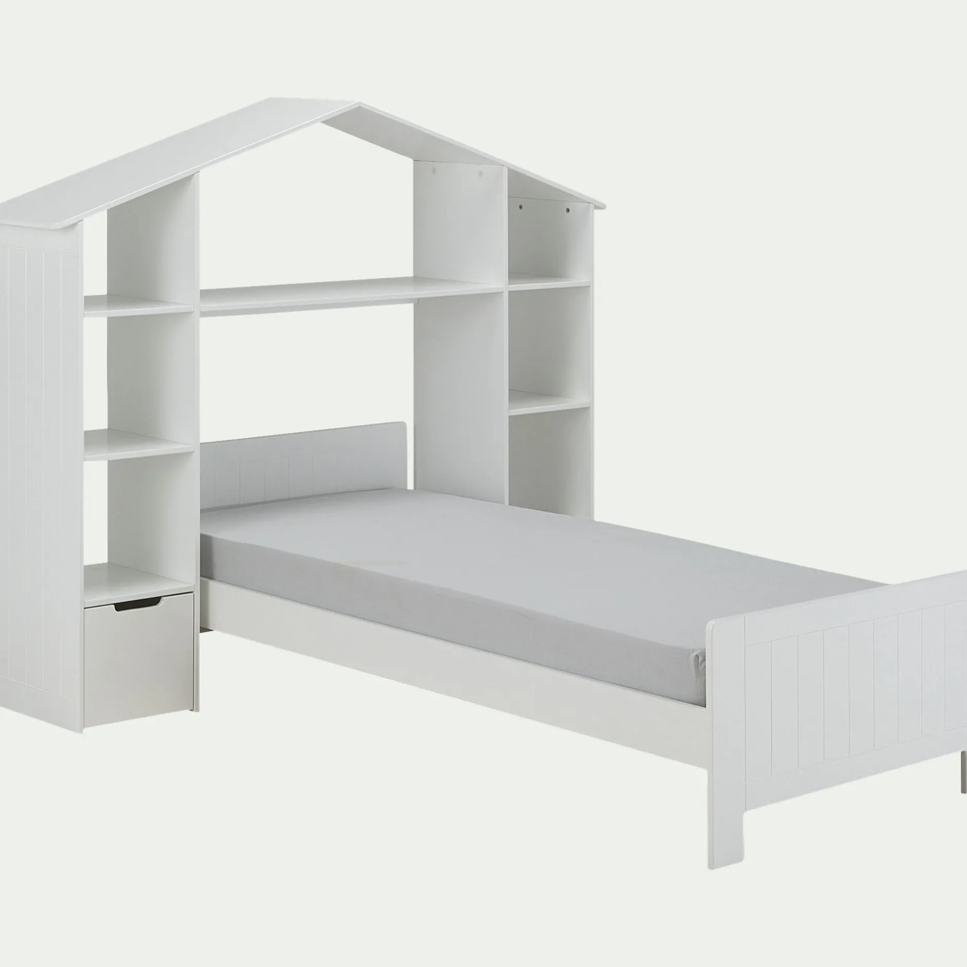 Lit Enfant|Lit Enfant*alinea Lit 1 place enfant en bois 90x200cm - Blanc