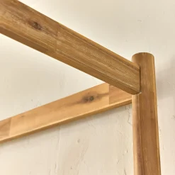 Lit Adulte*alinea Lit 2 places à baldaquin en acacia massif 160x200cm - Bois clair