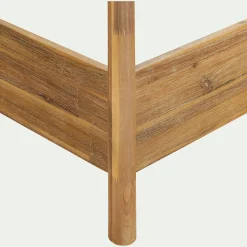 Lit Adulte*alinea Lit 2 places à baldaquin en acacia massif 160x200cm - Bois clair