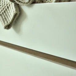 Lit Adulte*alinea Lit 2 places avec tête de lit en bois 140x200cm - Blanc