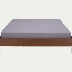 Lit Adulte*alinea Lit 2 places en bois 160x200cm - Bois foncé