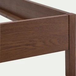 Lit Adulte*alinea Lit 2 places en bois 160x200cm - Bois foncé