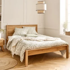 Lit Adulte*alinea Lit 2 places en chêne - 180x200cm Bois clair