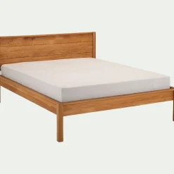 Lit Adulte*alinea Lit 2 places en chêne - 180x200cm Bois clair