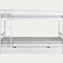 Lit Enfant|Lit Enfant*alinea Lit superposé modulable en pin 90x200cm avec sommier à lattes - Blanc