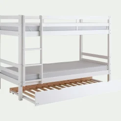 Lit Enfant|Lit Enfant*alinea Lit superposé modulable en pin 90x200cm avec sommier à lattes - Blanc