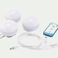 Luminaire Exterieur*alinea Lot de 3 ampoules d'extérieur rechargeables - Blanc