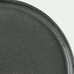 Assiette|Assiette De Noël*alinea Lot de 4 assiettes à dessert en grès émail réactif D21cm - olivier Vert