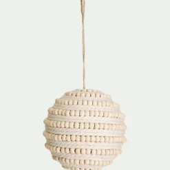 Boule De Noël*alinea Lot de 6 boules de Noël à perles - Blanc